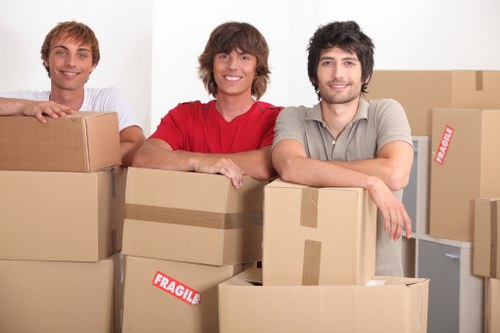 Movers planning access and parking for a Wallington house move