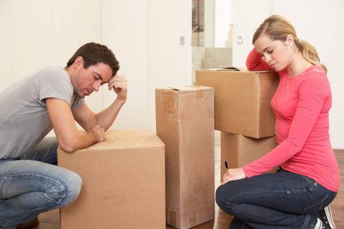 Moving boxes and household items with a local removals team
