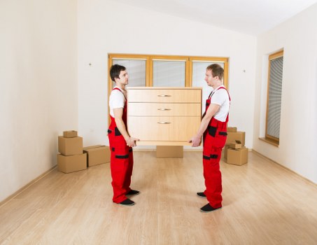 Furniture and boxes being loaded for a Wallington house removal